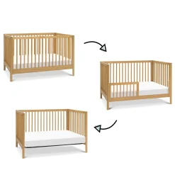 Birdie 3-in-1 Convertible Crib - Honey