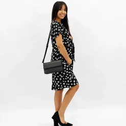 Black Floral Maternity Dress