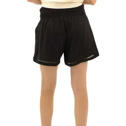 Black Maternity Linen Shorts