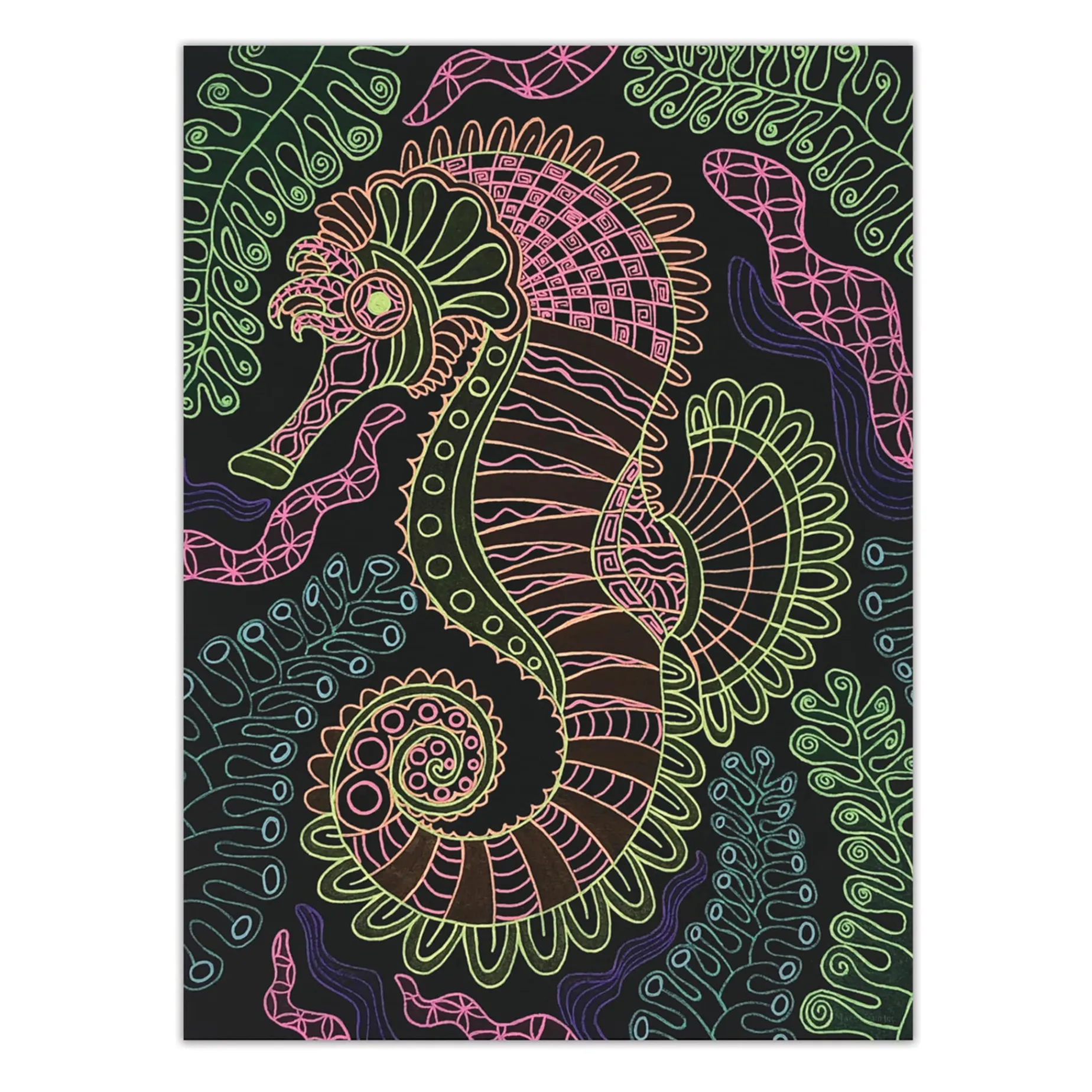 Black Pages Coloring Book