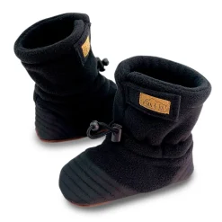 Black Stay-Put Booties 3-24m