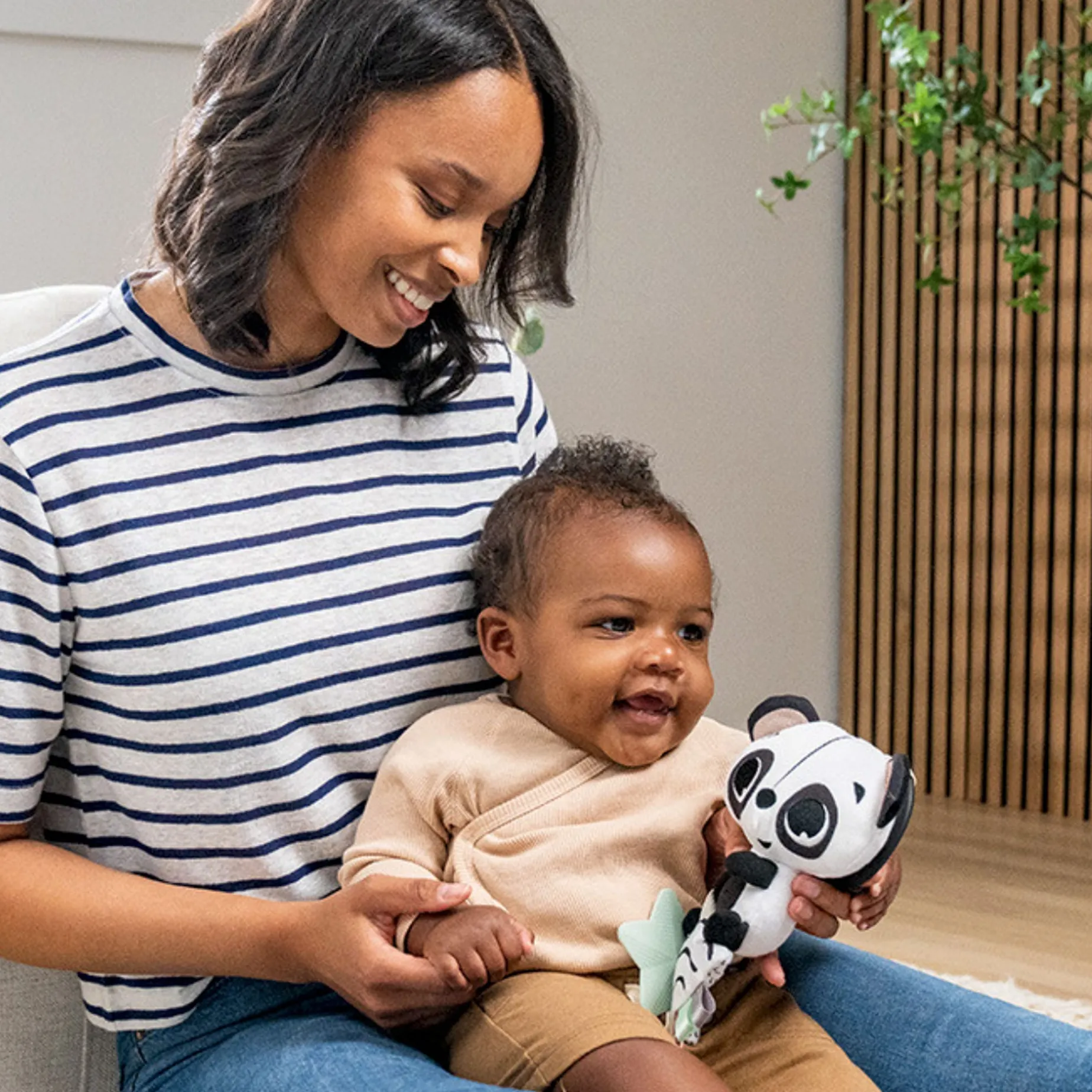 Black &White Décor Panda Rattle Toy