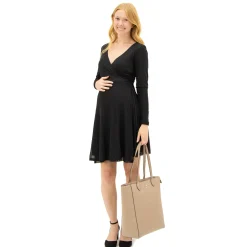 Black Wrap Maternity Dress