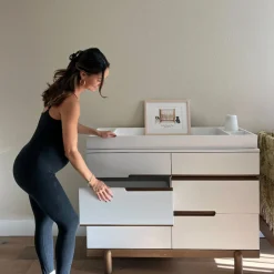 Bliss 6-Drawers Dresser - White / Walnut