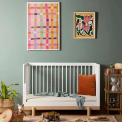 Bliss 4-In-1 Convertible Crib - White/Natural