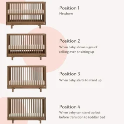 Bliss 4-In-1 Convertible Crib - Walnut