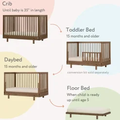 Bliss 4-In-1 Convertible Crib - Walnut