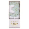 Blue Number 3 Candle