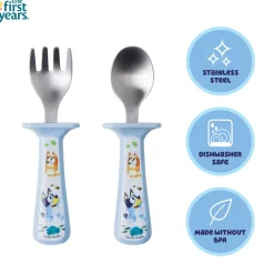 Bluey Fork And Spoon Set with Handle Guards