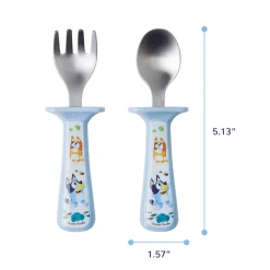 Bluey Fork And Spoon Set with Handle Guards