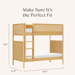 Bondi Cane Convertible Bunk Bed - Honey