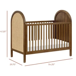 Bondi Cane 3-in-1 Convertible Crib with Toddler Bed Kit- Honey Cane