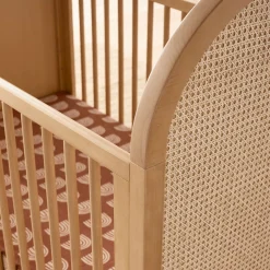 Bondi Cane 3-in-1 Convertible Crib with Toddler Bed Kit - Honey / Natural Cane