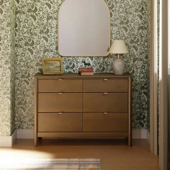 Bondi 6-Drawer Assembled Dresser - Natural Walnut