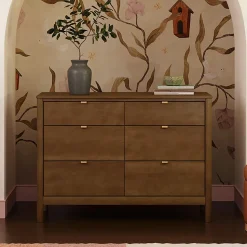 Bondi 6-Drawer Assembled Dresser - Natural Walnut