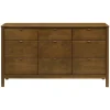 Bondi 9-Drawer Assembled Dresser - Natural Walnut