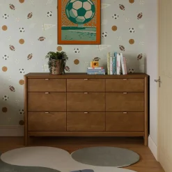 Bondi 9-Drawer Assembled Dresser - Natural Walnut