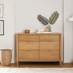 Bondi 6-Drawer Dresser - Honey