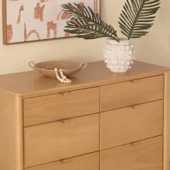 Bondi 6-Drawer Dresser - Honey
