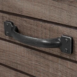 Bookcase Double Headboard with Doors - Ulysses Fall Oak