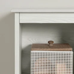 Bookcase headboard Summer Breeze - White Pine