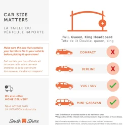 Bookcase headboard Summer Breeze - White Pine