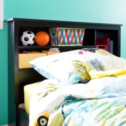 Bookcase Twin Headboard - Vito Pure Black