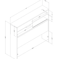 Bookcase Twin Headboard - Noah Bleached Oak