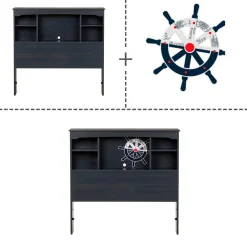 Bookcase Twin Headboard - Aviron Blueberry