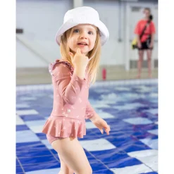 Bows Ls Uv Swimsuit 12-24m