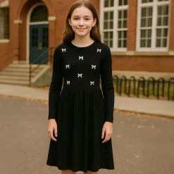 Bows Romance Knit Dress 7-14