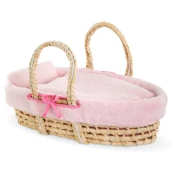 Braided Basket Pink Plush