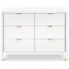 Brimsley Tambour 6-Drawer Assembled Dresser - Warm White