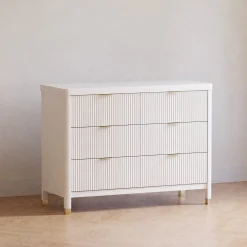 Brimsley Tambour 6-Drawer Assembled Dresser - Warm White