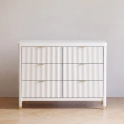 Brimsley Tambour 6-Drawer Assembled Dresser - Warm White