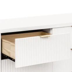 Brimsley Tambour 6-Drawer Assembled Dresser - Warm White