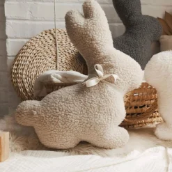 Bunny Plush Cushion - Beige