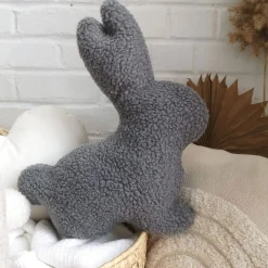 Bunny Plush Cushion - Grey