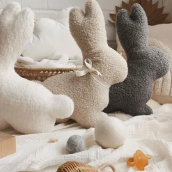 Bunny Plush Cushion - Grey