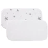 Burp pads (2)Grey Stars/White