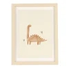 Canva with Natural Frame - Dinosaur