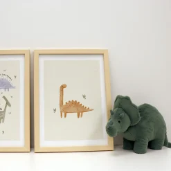 Canva with Natural Frame - Dinosaur
