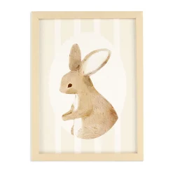 Canva with Natural Frame - Rabbit