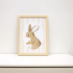 Canva with Natural Frame - Rabbit