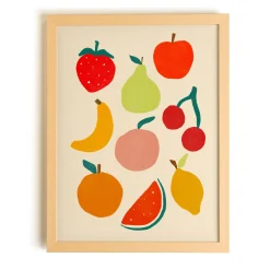 Canva with Natural Frame - Fruit Palette