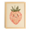Canva with Natural Frame - Strawberry