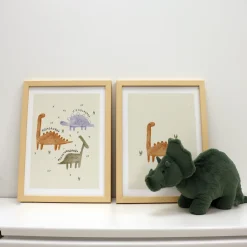 Canva with Natural Frame - Dinosaurs