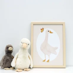 Canva with Natural Frame - Goose