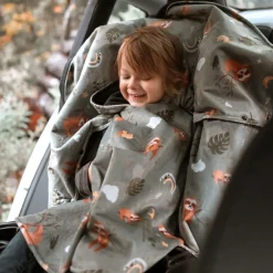 Car Seat Poncho 0-6y - Sloth