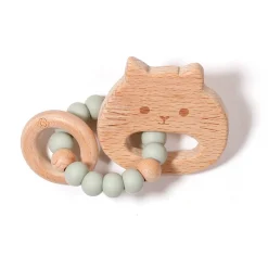 Cat Wood Rattle - Sage